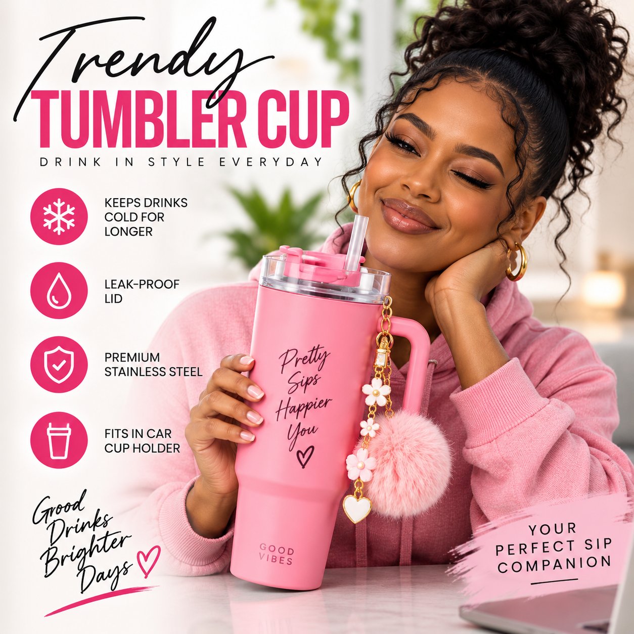 Trendy Stainless Steel Tumbler Cup 2