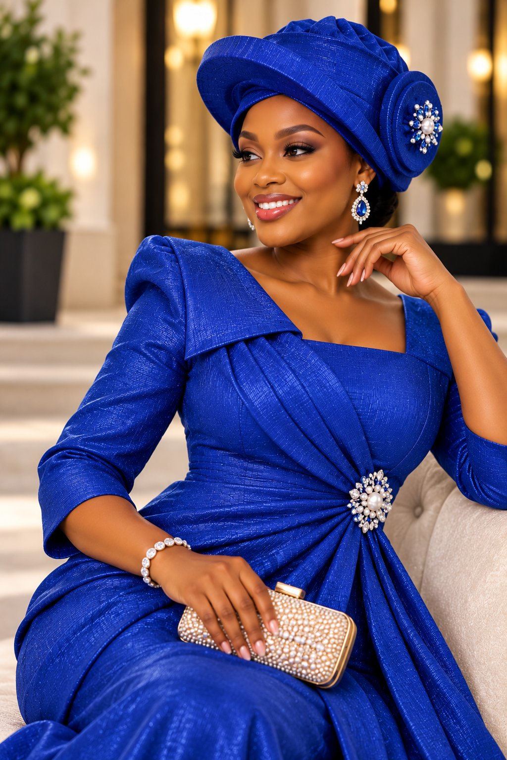 Women’s Elegant Embellished Formal Hat 3