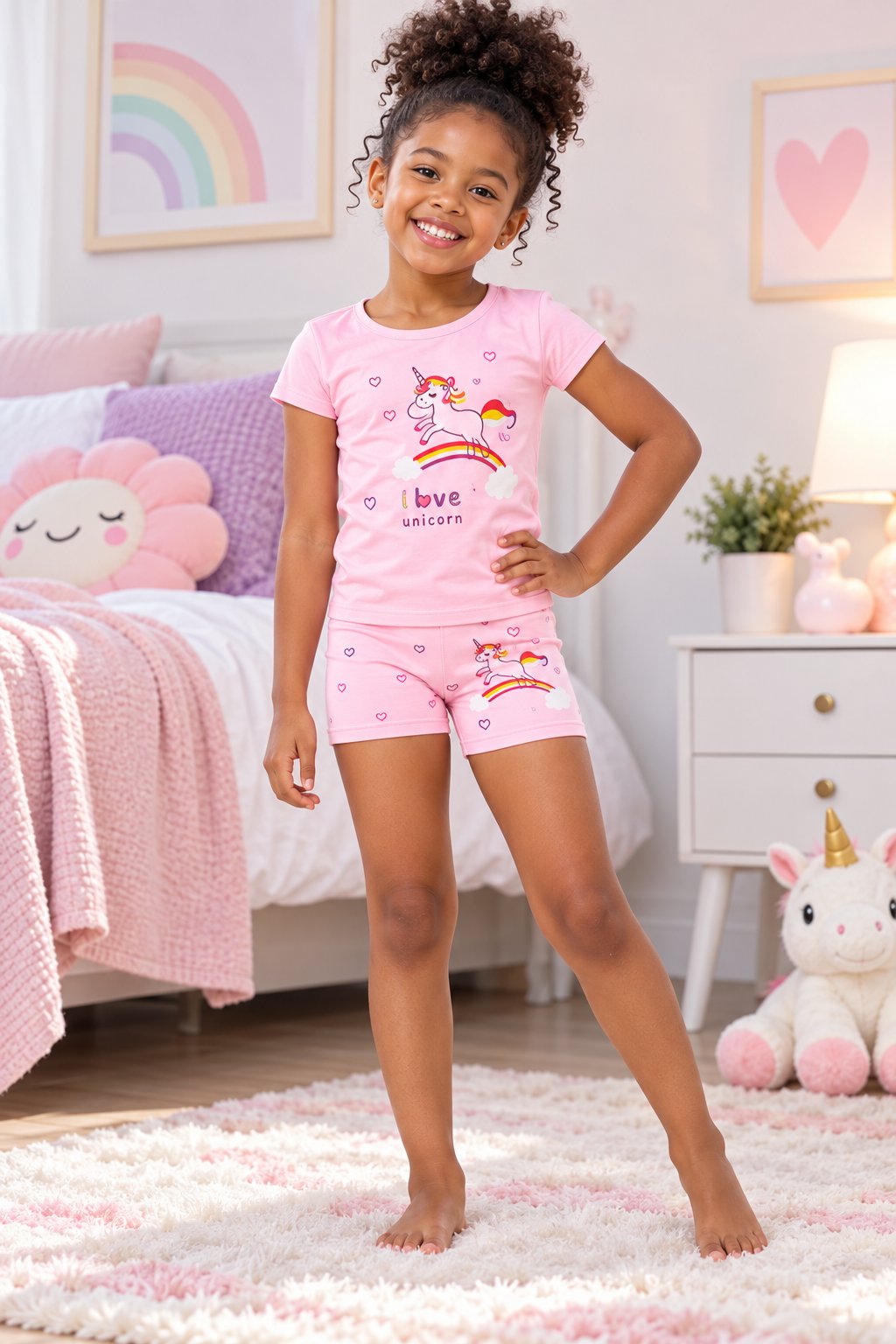 Cute Short-Sleeve T-Shirt & Shorts Sleepwear 2