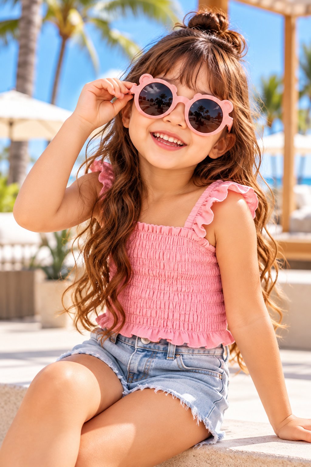 Kids’ Round Bear-Shaped Sunglasses 2