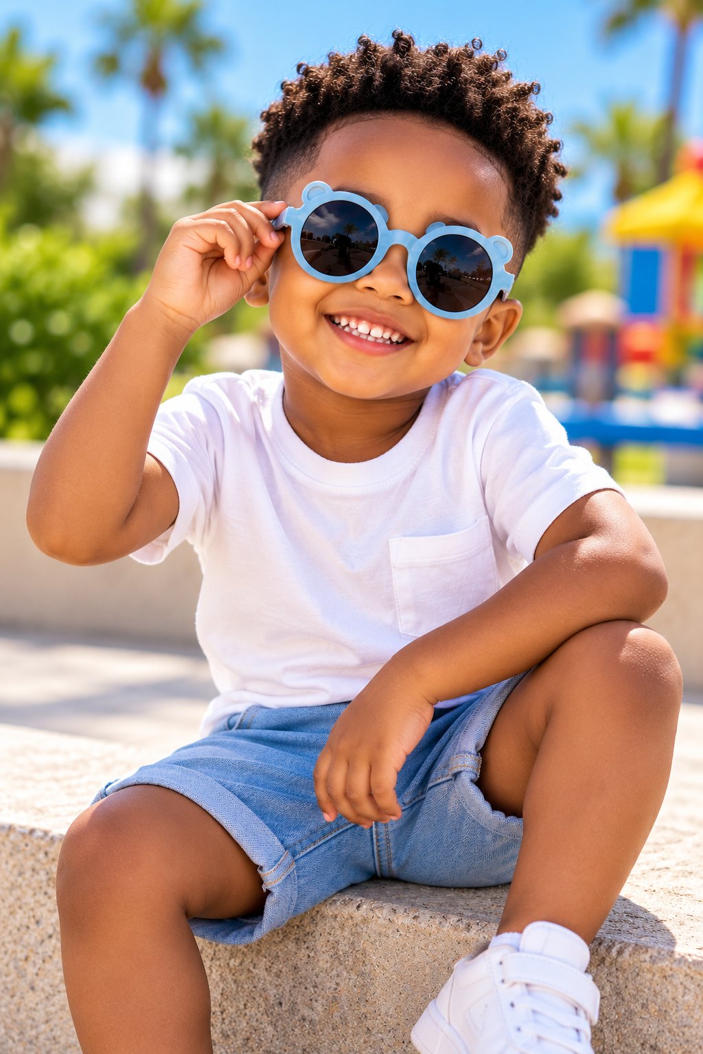 Kids’ Round Bear-Shaped Sunglasses 3