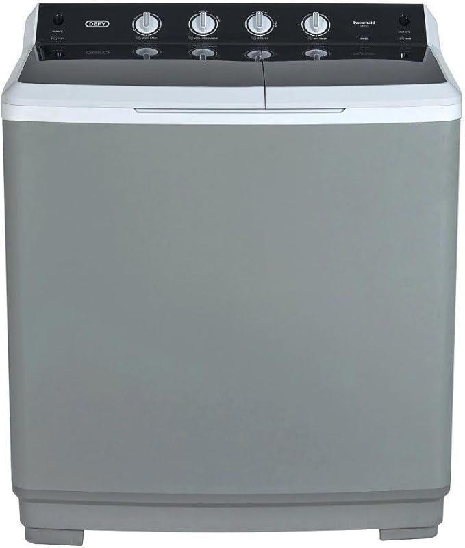 Defy Twin Tub Washing Machine, 15 Kg Capacity, Metallic
